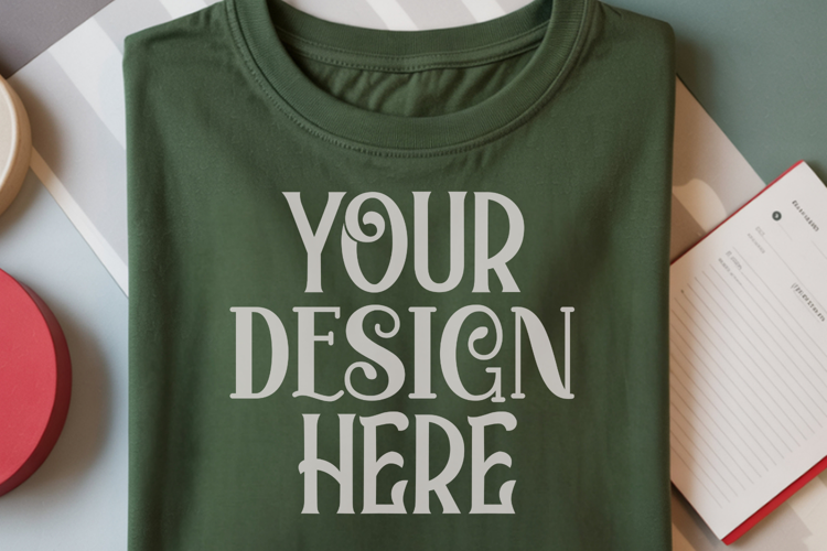 Moss Comfort Colors 1717 Christmas Mockup, CC 1717Comfort Co