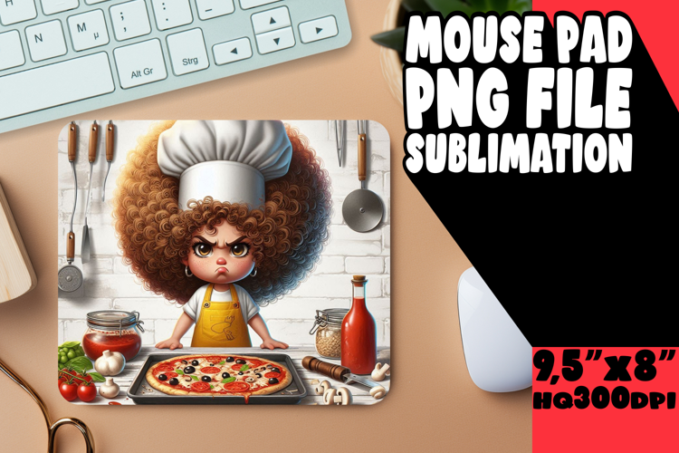 Unique Mouse Mat Sublimation Style, Girl Grumpy