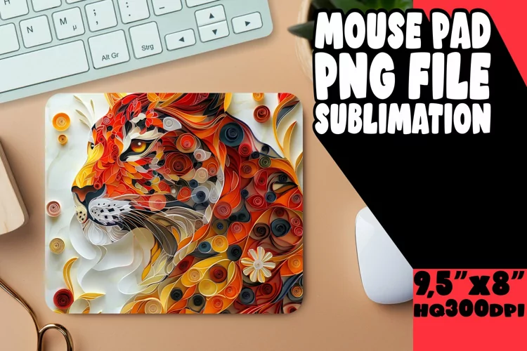 Kitty Kingdom Sublimation Mouse Pad - 3D Cat