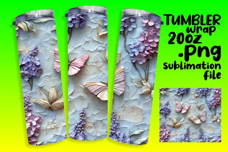 Sublimation File for 20oz Tumbler , 3D Flower