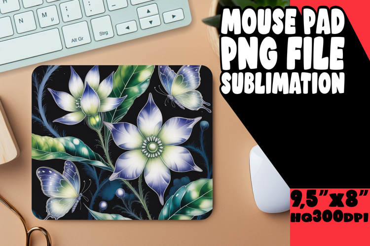 Unique Mouse Pad Design Ideas PNG, Flowers