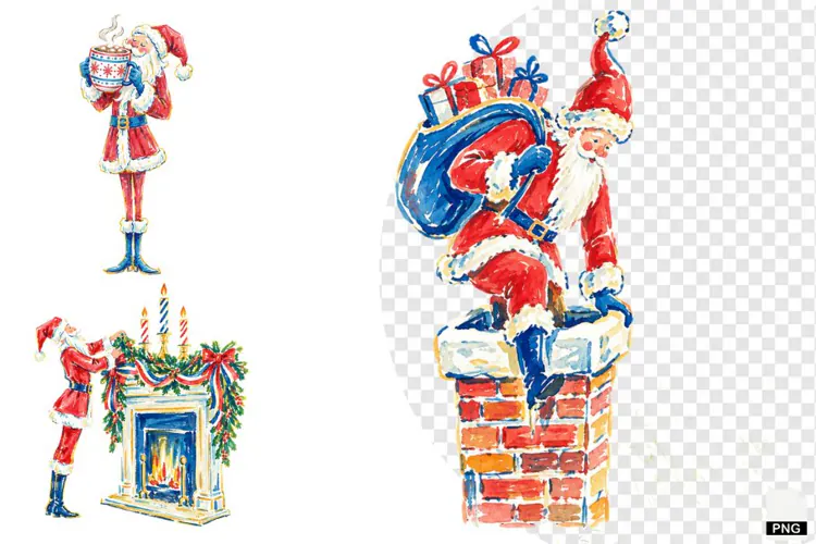 Quirky Santa PNG