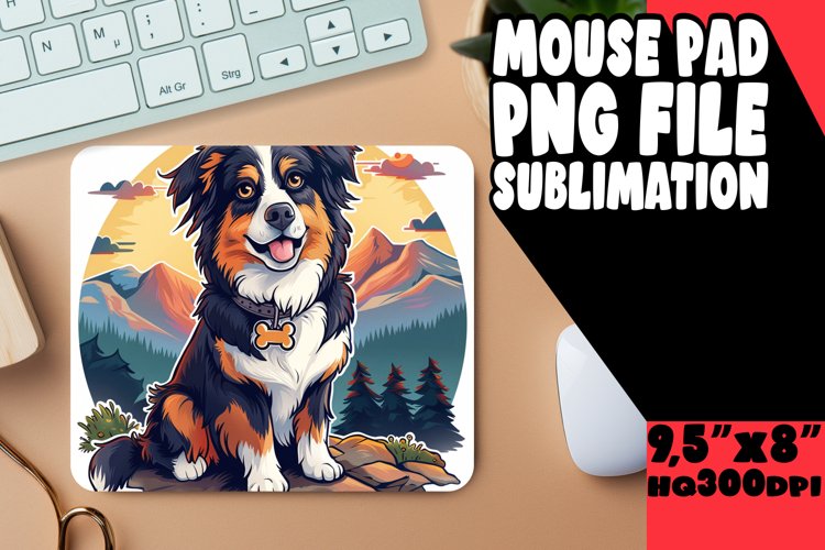 Mountain Wanderer Dog Mouse Pad Sublimation