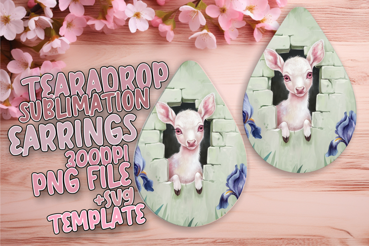 Dynamic Teardrop Design PNG for Earrings , Animals In Wall