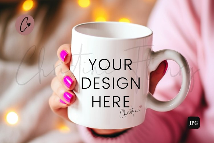 Valentines Mug Mockup In Hands | Valentines Day Mockup