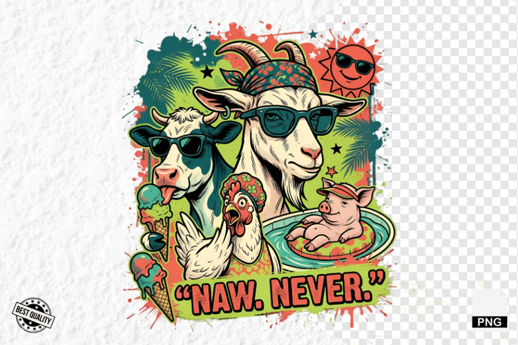 Farm Animals PNG Sublimation - Summer Animal