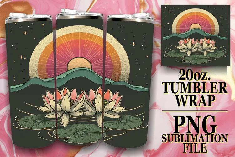 Retro Summer Blossom Haven Tumbler Wrap - Nostalgic Style