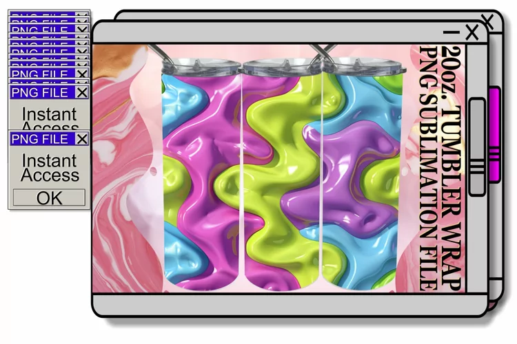 Expressive Colorful 20oz Tumbler Wrap Series
