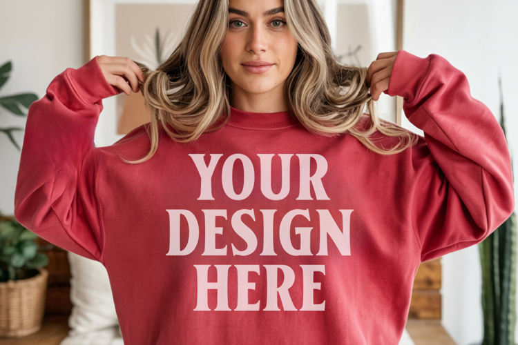 Cardinal Red Gildan 18500 Hoodie Sweatshirt Mockup, 185 mock