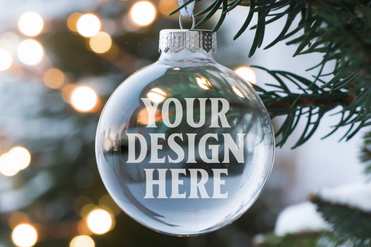 Acrylic Christmas Ornament Mockup , christmas ornament mocku