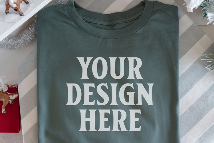 Moss Christmas Comfort Colors 1717 Mockups, CC 1717 m