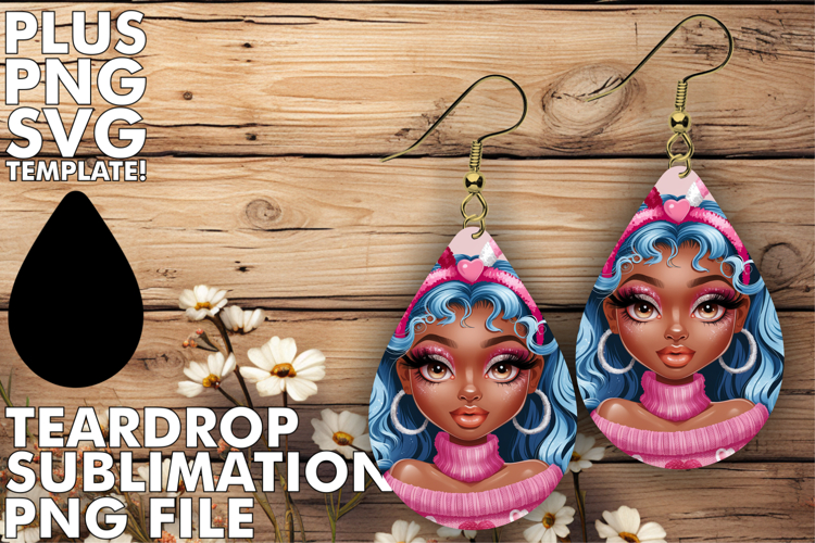 VIBRANT Teardrop EARRINGS Gift Ideas, Afro Girl