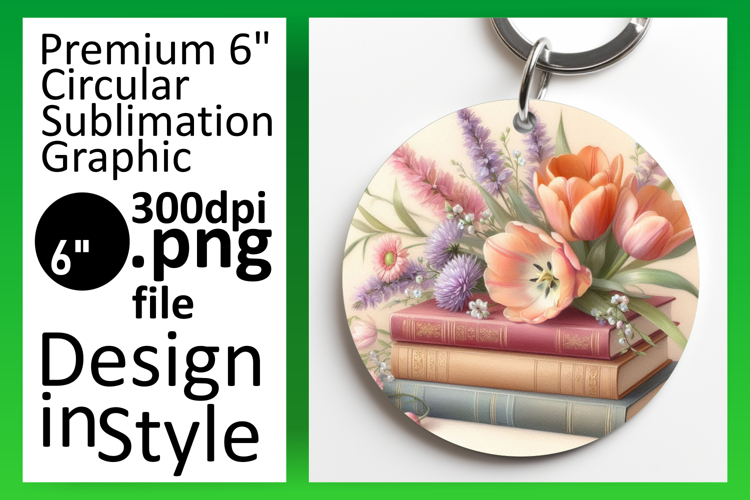 Creative Keychain Round PNG Artwork , Books