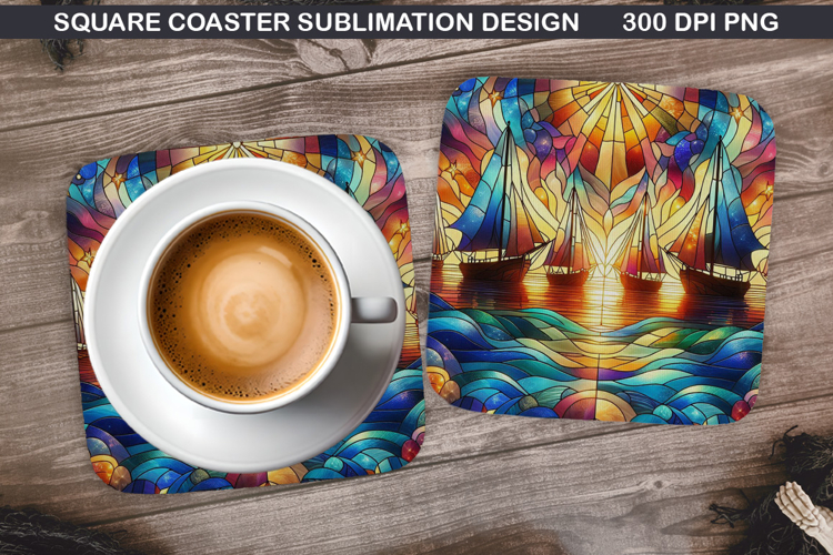 Summer Coaster Sublimation, Summer Coaster PNG Design