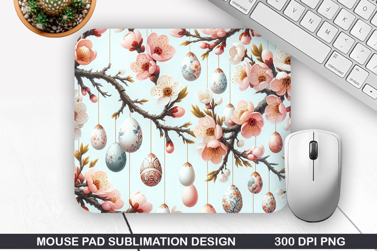 Flowers Mouse Pad Sublimation, Spring Mouse Pad PNG Design