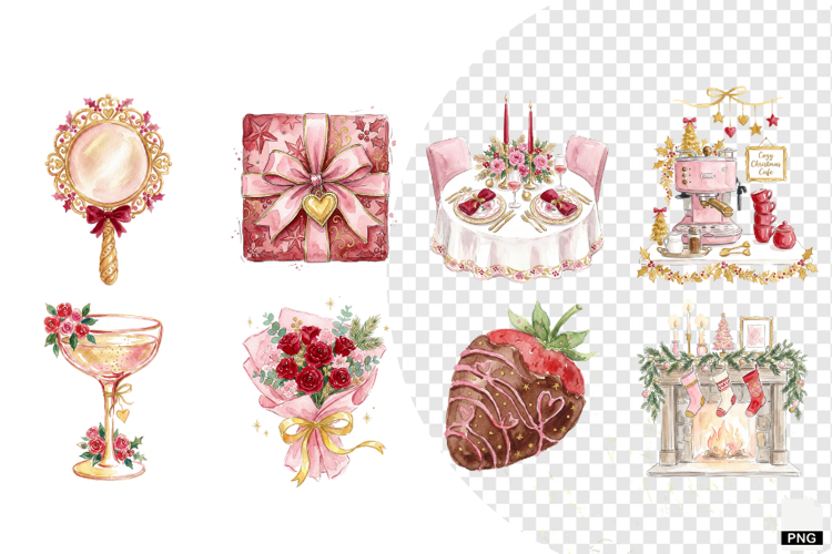 Romantic Christmas Love Clipart