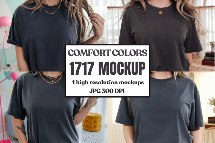 Comfort Colors 1717 T-Shirt Mockup | Garment Dyed Tee Mockup