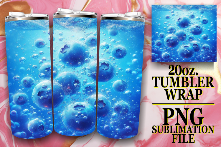 Vibrant Nights 20oz tumbler wrap, 3D Fruits