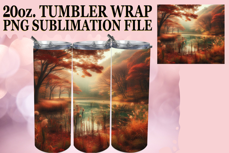 WHIMSICAL ESCAPES 20oz TUMBLER WRAP, Autumn