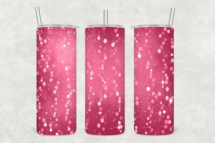 Blush Hearts Glowing Glitter Tumbler Sublimation