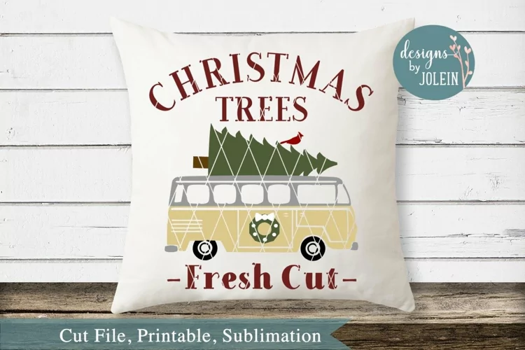 Vintage Bus Christmas Design SVG, png, eps, DXF, sublimation