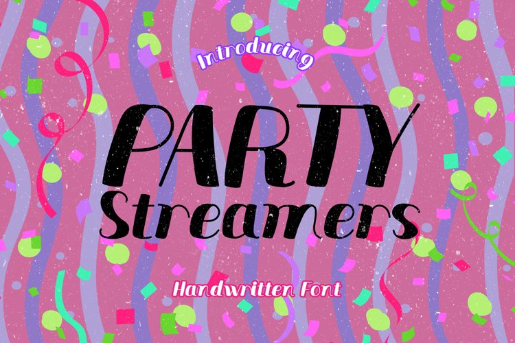 Party Streamers - A Fun Handwritten Display Font example image 1