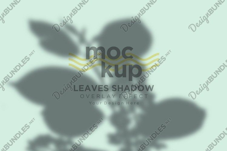 Leaves Shadow Overlay Effect Mockup example image 1