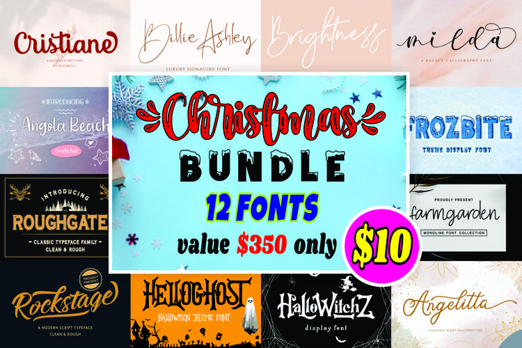 Christmas Font Bundle Collection example image 1