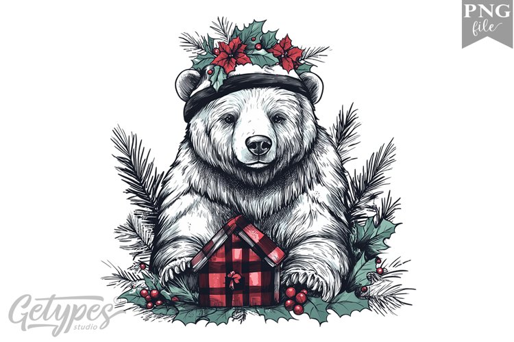 Christmas Bear Clipart Image 12