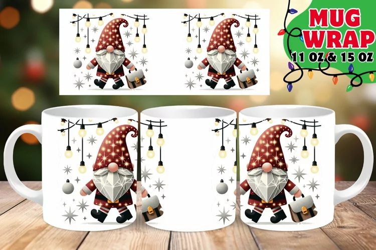CHRISTMAS GNOME RADIANCE 11OZ 15OZ MUG WRAP