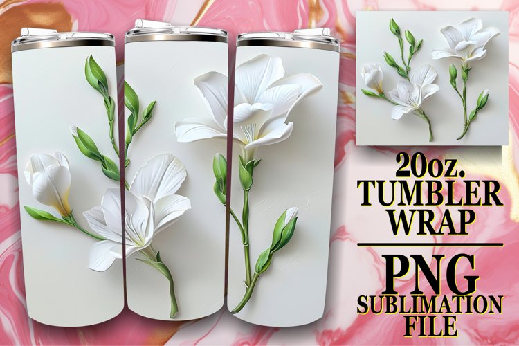 3D Petal Euphoria: 3D Tumbler Sublimation example image 1