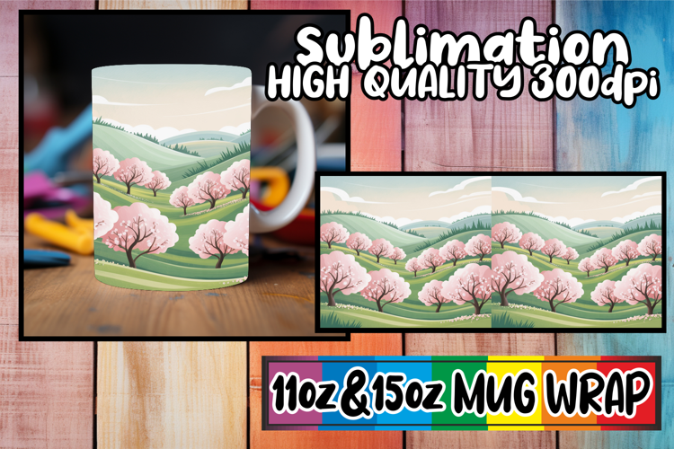 Wholesome vibes 11oz 15oz sublimation wrap, Spring