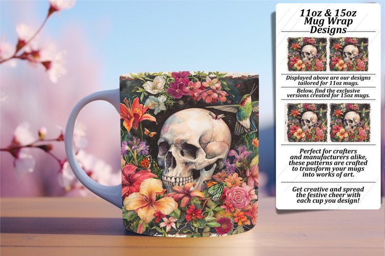 Cool Skull Print for Sublimation Mugs