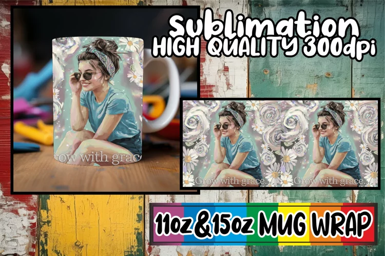 Nostalgic days sublimation print wrap, Woman