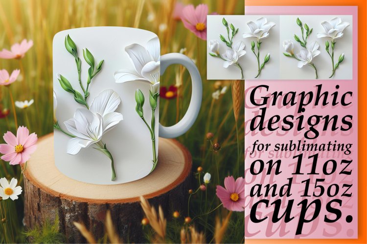 Radiant Blossoms: 3D Mug Sublimation