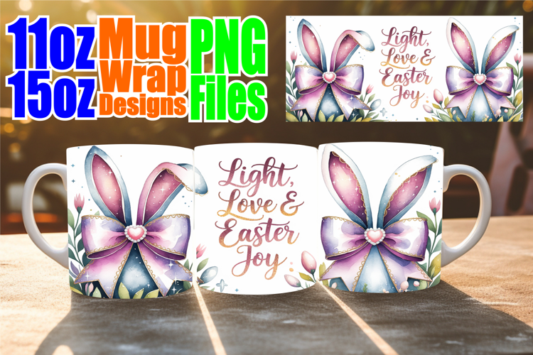Vibrant souls sublimation print wrap, Easter Bow
