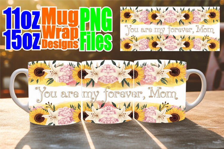 Playful joy 11oz 15oz mug wrap, Mother's Day example image 1