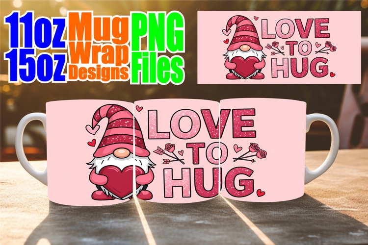 Playful joy 11oz 15oz mug wrap, Valentines