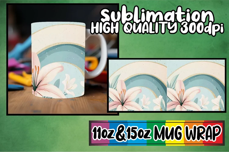 Gentle breezes 11oz 15oz mug wrap, Flower