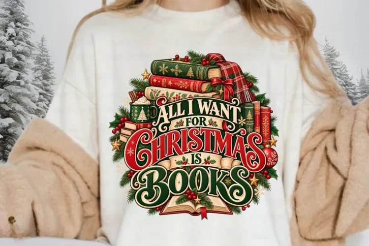All I Want for Christmas Is Books, Christmas Book Lover