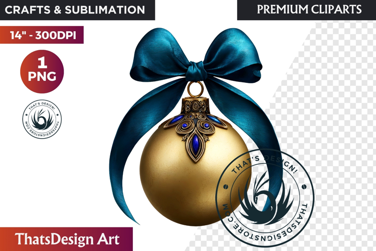 Christmas Jewel Baubles Clipart | Elegant Holiday Ornaments