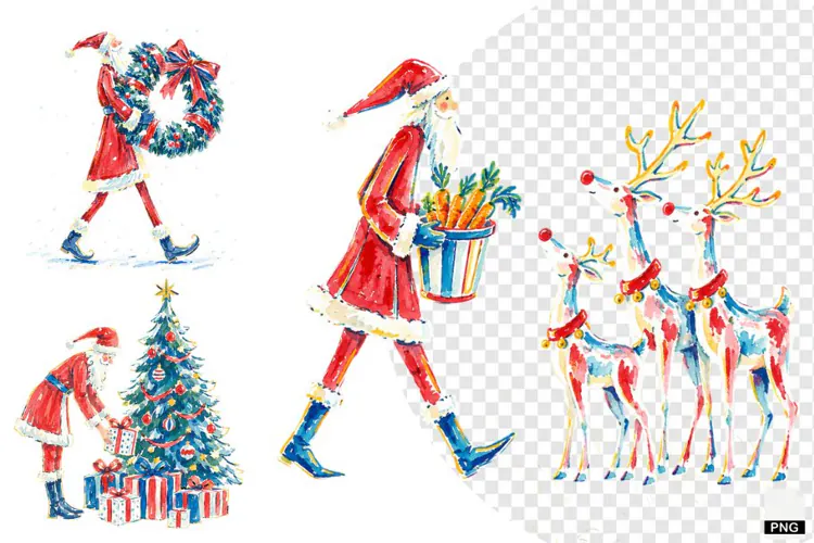 Quirky Santa PNG