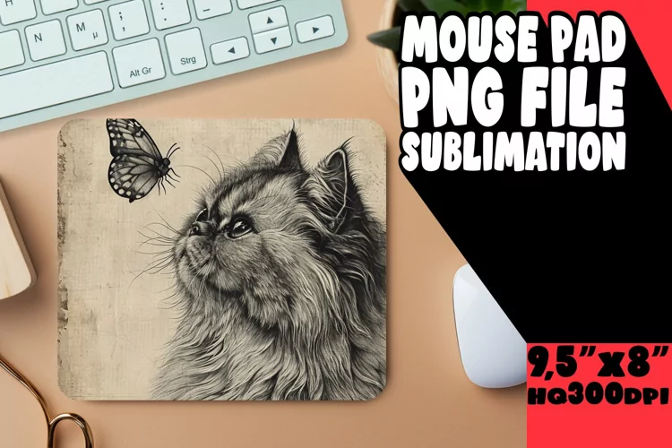 Charming Kitty Design Mouse Pad