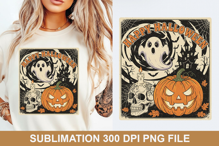 Happy Halloween Sublimation - Halloween PNG Design