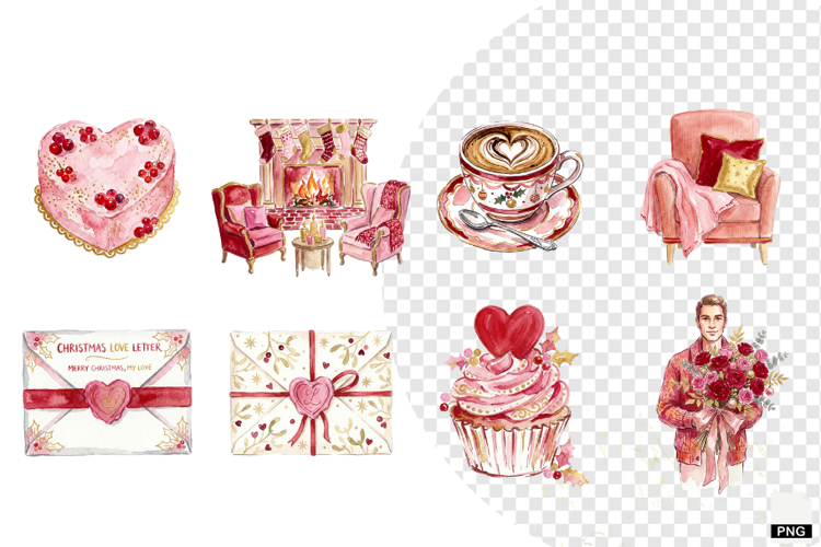 Romantic Christmas Love Clipart