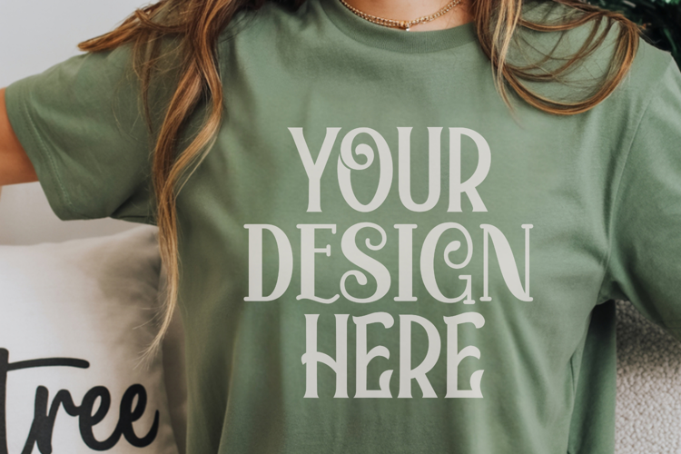 Moss Comfort Colors 1717 Christmas Mockup, CC 1717Comfort Co
