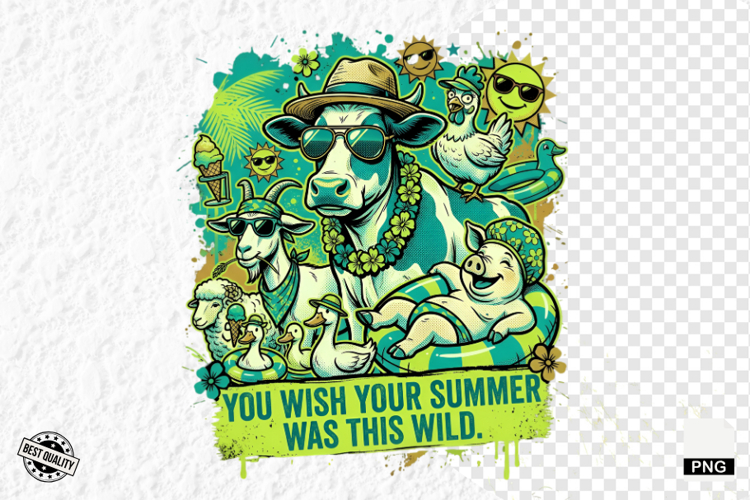 Farm Animals PNG Sublimation - Summer Animal