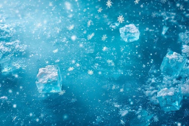 Cute Winter Background Design, Blue Background PNG
