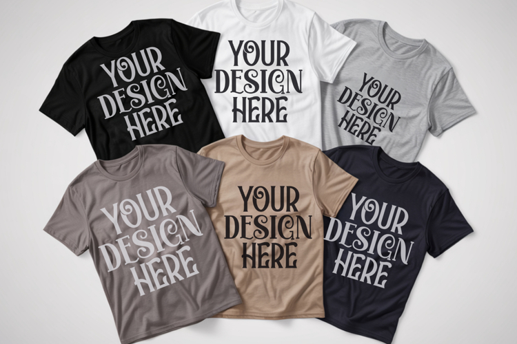 Christmas Family Matching Group Flat Lay Mockup