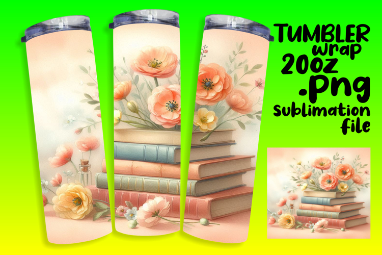 Artistic 20oz Tumbler Design , Books